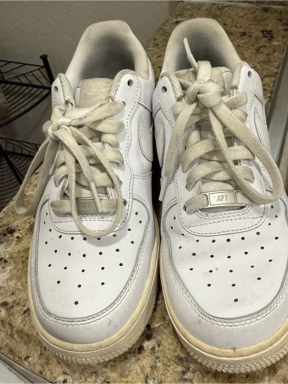 Nike White Low-Top Leather Sneakers